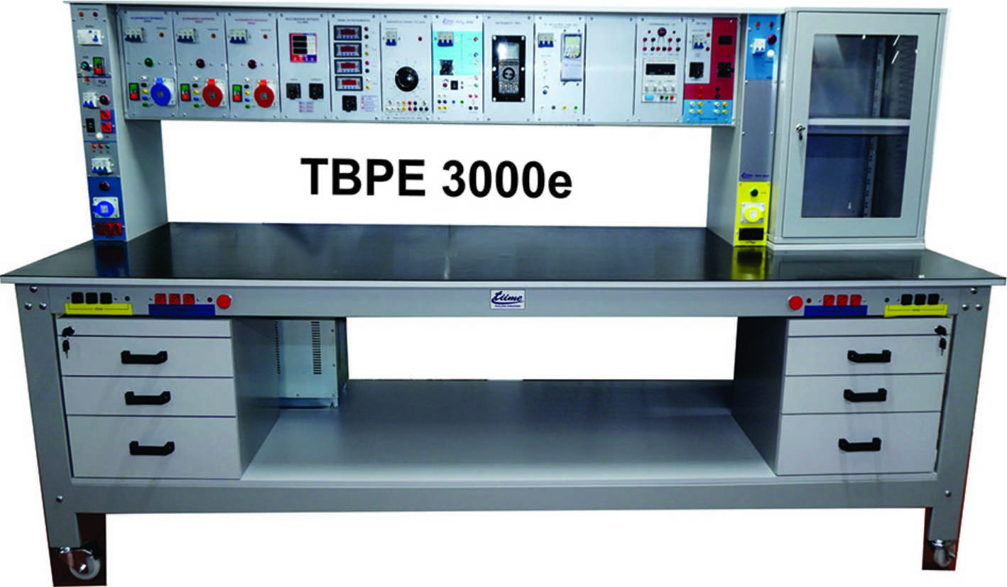 BANCADA ELÉTRICA PARA TESTES E ENSAIOS ELÉTRICOS E ELETRÔNICOS TBPE-3000-Ex